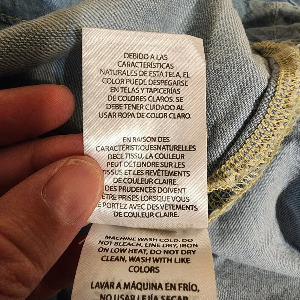 Reformation Sebastien Denim Midi Dress Broken Button NWT Size 10 - Picture 11 of 13